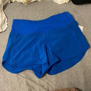 Lululemon Blue Speed up short 4”